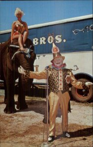 Christiani Brothers Circus Clown Professor Maurice & Vicki on Elephant PC