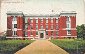 ORANGE NEW YORK~ORANGE HIGH SCHOOL~1910 TEMME POSTCARD