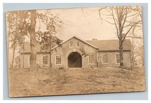 Vintage 1910's RPPC Postcard Large Brick Home in the Country