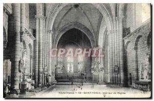 Old Postcard Haute Vienne Saint Yrieix Interior of the Church