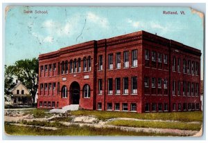 1912 Dana School Building Campus Rutland Vermont VT Posted Antique Postcard