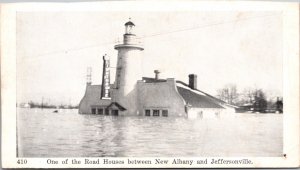 PC 1937 Flood One of the Road Houses Between New Albany and Jeffersonville, Ohio