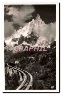 Old Postcard Chamonix Railway Montenvers and Aiguille du Dru