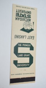 Michigan State University East Lansing 20 Front Strike Matchbook Cover