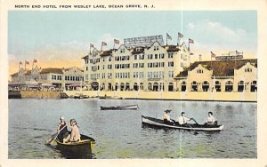 North End Hotel from Wesley Lake in Ocean Grove, New Jersey