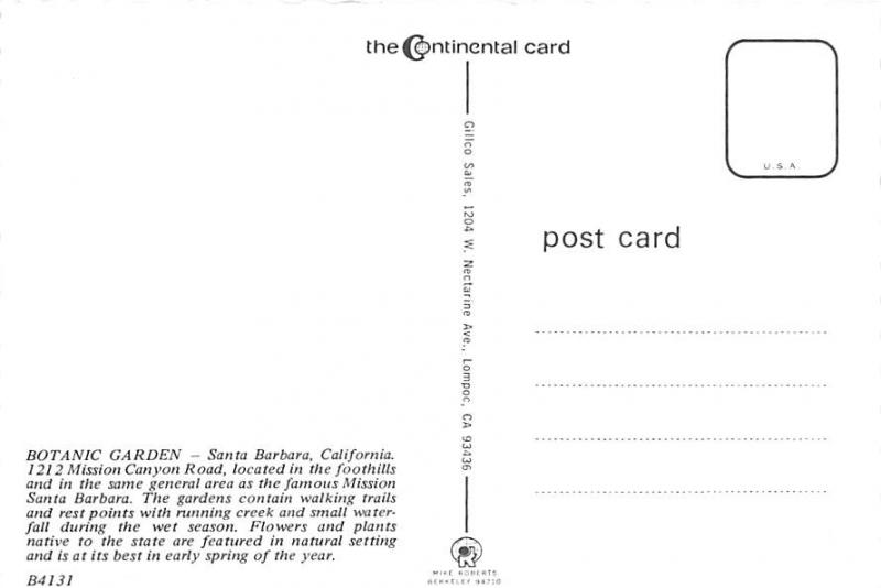 Botanic Gardens - Santa Barbara, California