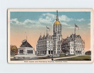 Postcard State Capitol and Petersburg Express, Hartford, Connecticut