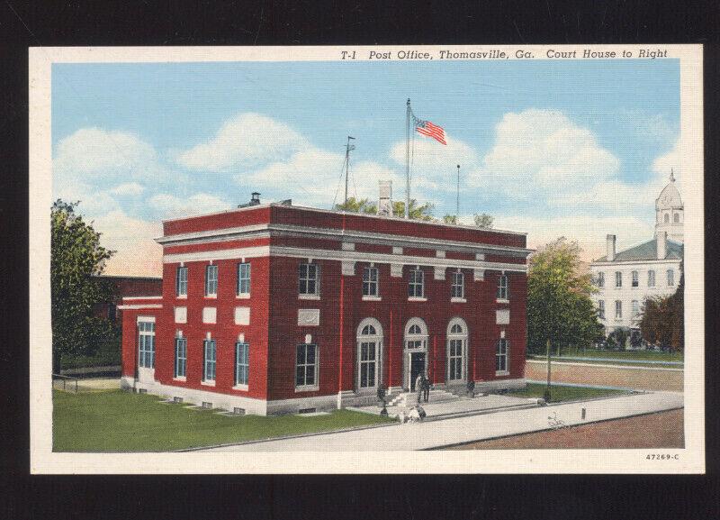 THOMASVILLE GEORGIA UNITED STATES POST OFFICE VINTAGE POSTCARD U.S. GA.