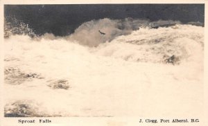 Port Alberni BC Canada Sproat Falls Scenic View Real Photo Postcard AA105184