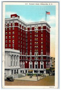 1941 Poinsett Hotel Greenville South Carolina SC Vintage Posted Postcard