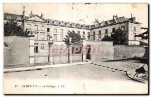 Postcard Old Saint Lo The college