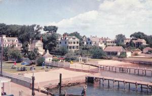 Edgartown Massachusetts Waterfront Homes Birdseye View Vintage Postcard K69534