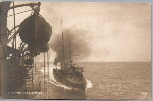 Italian Navy Cruiser Nembo Class Torpedo Boat c1910s RPPC