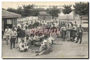 Old Postcard Army Camp mailly Peeling apples