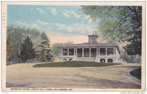 Mansion House, Druid Hill Park, Baltimore, Maryland, PU-1919