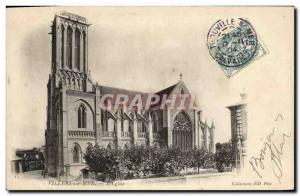 Old Postcard Villers Sur Mer L & # 39Eglise