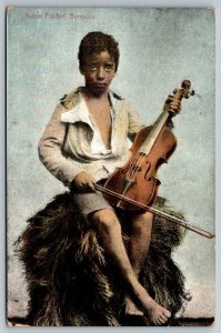 Bermuda  Native Fiddler Postcard