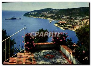 Modern Postcard Villefranche Sur Mer La Rade Boat