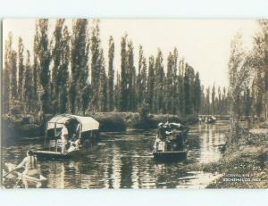 old rppc NICE VIEW Xochimilco In Mexico City Mexico i3948