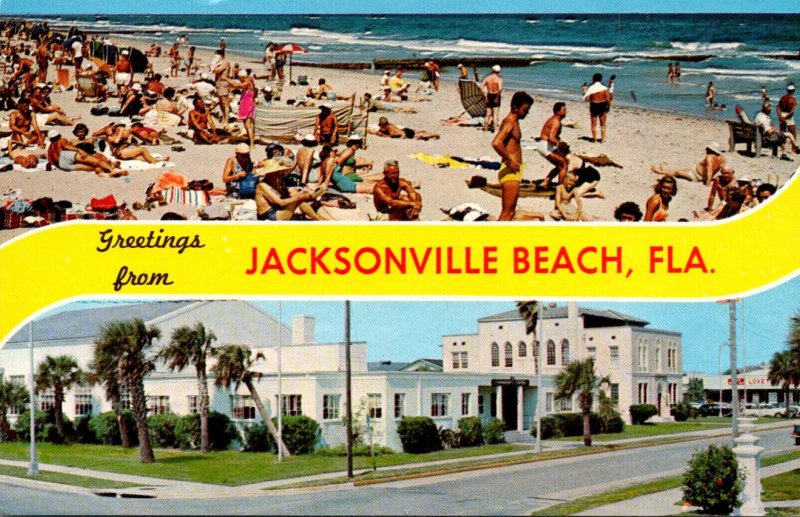 Greetings From Jacksonville Beach Florida Split View