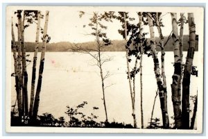 1923 Indian Lake Adirondack Mts. View Ernest Ameden Sabael NY RPPC Postcard