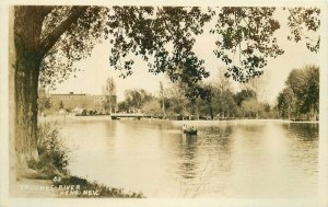 1930s Truckee River Reno Nevada #53 RPPC Photo Postcard Waterfront 21-210