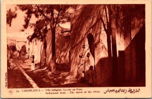 Morocco Casablanca Indigenous Town Vintage Postcard C022