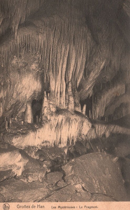 Vintage Postcard 1910's Grottes de Han Les Mysterieuses Le Fragment Belgium