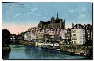 Old Postcard Metz Quai St Louis