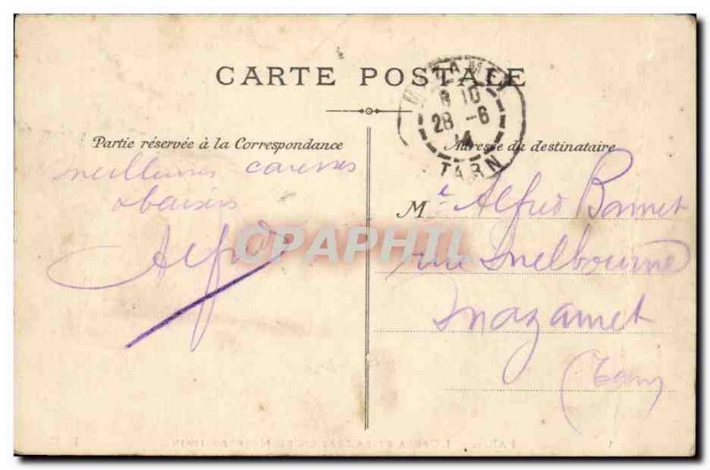 Paris Old Postcard L & # 39opera and metropolitan station (metro)