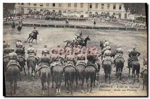 Old Postcard Horse Riding Equestrian Saumur Cavalry School Carousel Joust to ...