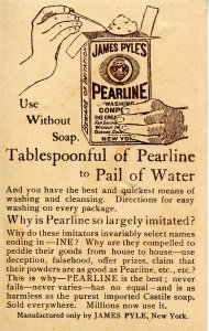 Advertising Trade Card -  James Pyles Pearline Washing Compound   (4.125 X 2...