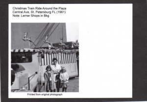 FL Christmas Railroad Train Ride Lerner Shops Plaza St Petersburg Florida PC