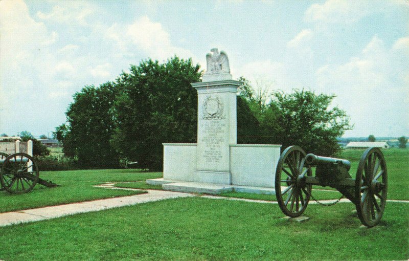 Postcard Harrisburg Battle Monument Tupelo Mississippi