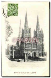 Lichfield Cathedral Old Postcard From London NW