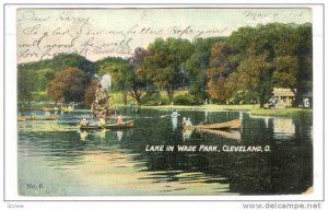 Boats, Lake In Wade Park, Cleveland, Ohio, PU-1908