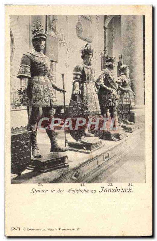 Postcard Old Statuen In Der Holkirche Zu Innsbruck Army