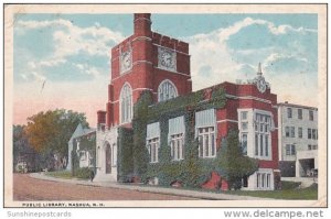 Public Library Nashua Hew Hampshire 1920 Curteich