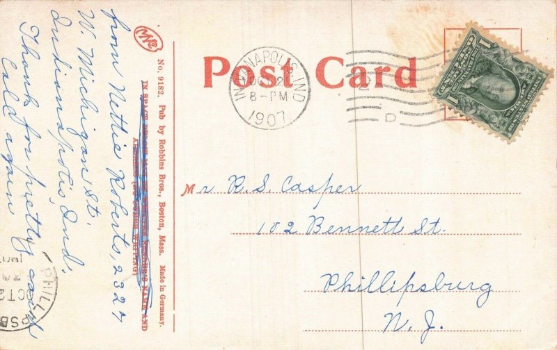 Postcard Indianapolis Canoe Club at Riverside Park Indianapolis Indiana~125098