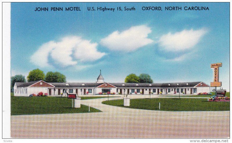 John Penn Motel, U. S. Highway 15, South, Oxford, North Carolina, 40-60s