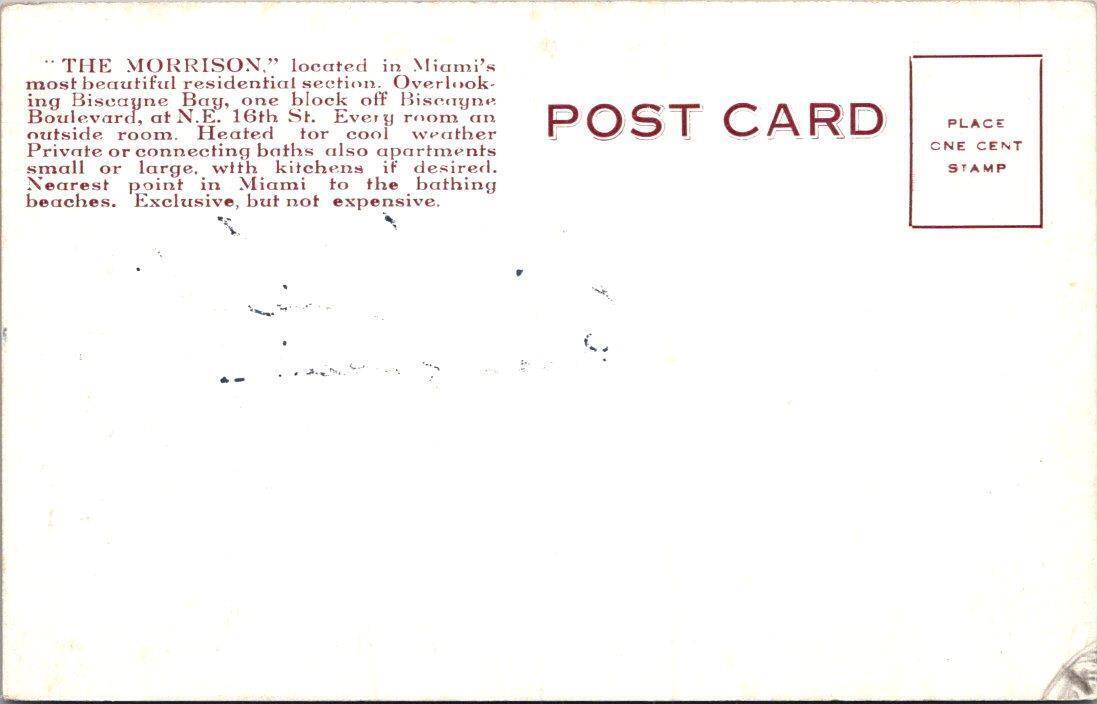 Morrison Bayfront Apartments Hotel Tourist Rooms Miami Florida MAP