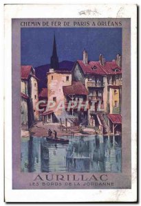 Postcard Old Train to Paris Railways Orleans Aurillac edges Jordanne