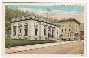 Post Office YMCA Oil City Pennsylvania 1920c postcard