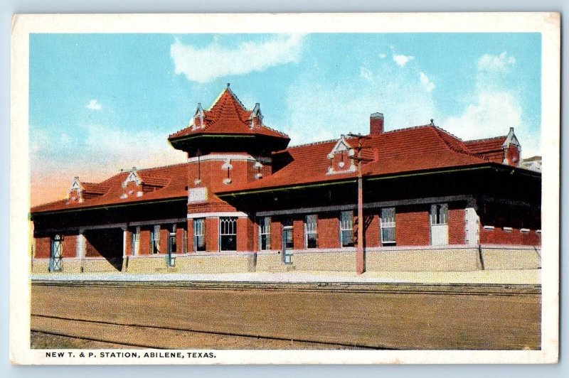 Abilene Texas TX Postcard New T. And P. Station Building Exterior c1920 Antique