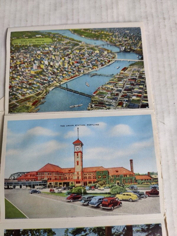 Portland, Oregon and Vicinity 18 Postcard Souvenir Folder Cards