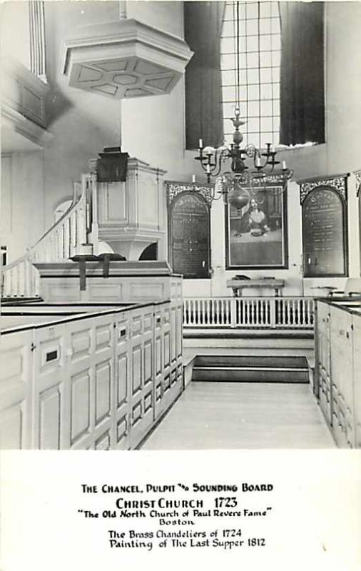 Chancel Pulpit & Sounding Board Christ Church North Church Boston Massachusetts