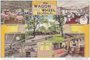 Illinois Rockton The Wagon Wheel Restaurant Curteich