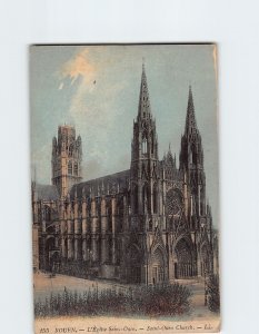 Postcard Saint Ouen Church Rouen France