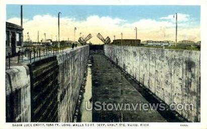 Sabin Lock Empty in Sault Ste Marie, Michigan