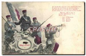 Postcard Old Army Regiment d & # 39infanterie